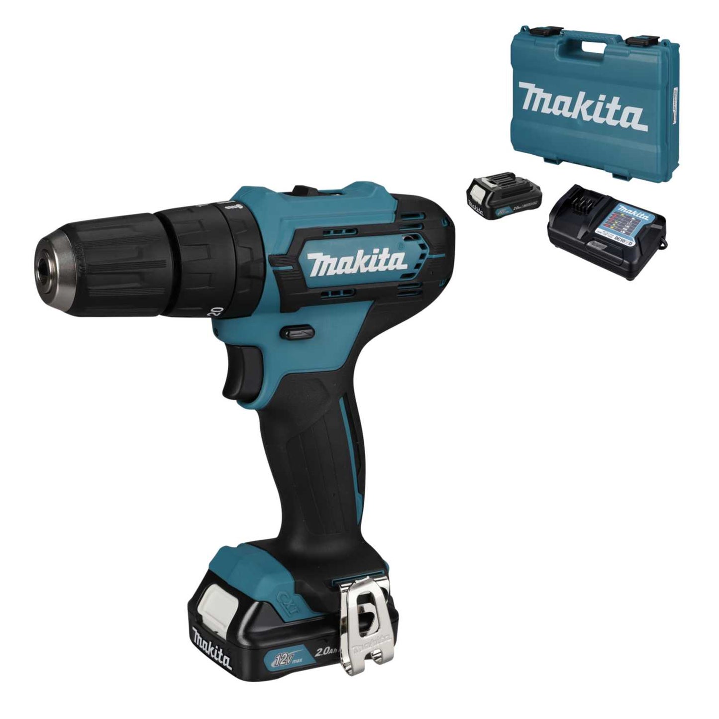 Makita HP333DWAE 12V CXT Combi Drill with 2 x 2.0Ah Batteries