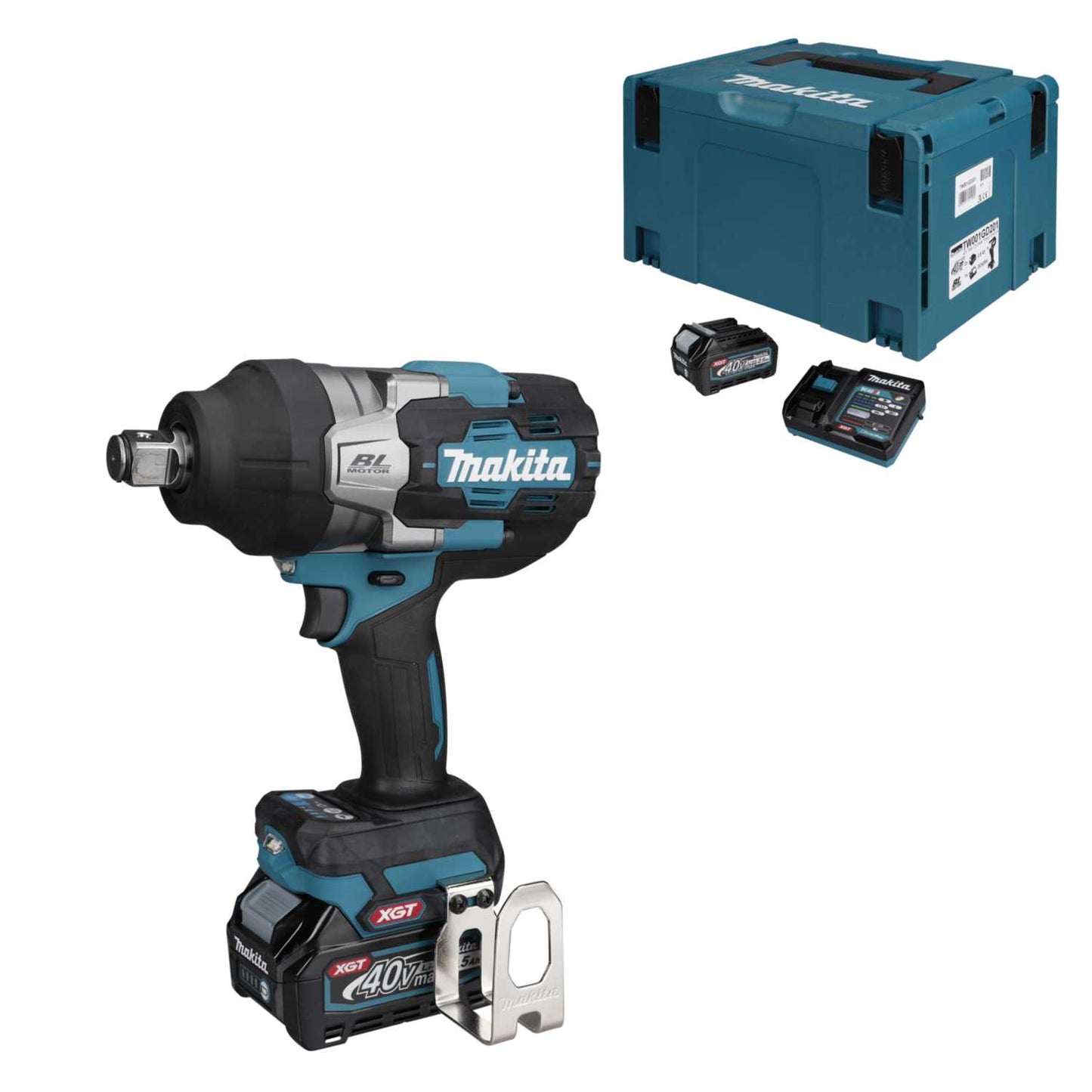 Makita TW001GD201 40V XGT Impact Wrench with 2 x 2.5Ah Batteries