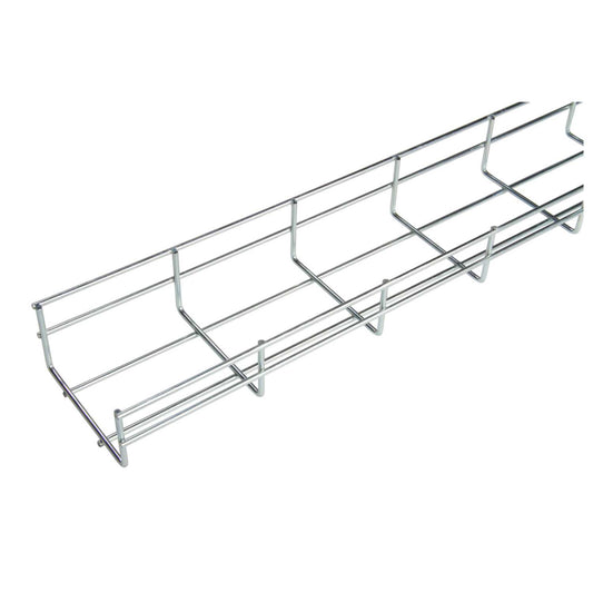 Marco 100mm x 55mm Steel Wire Basket Cable Tray Zinc (3m Length)