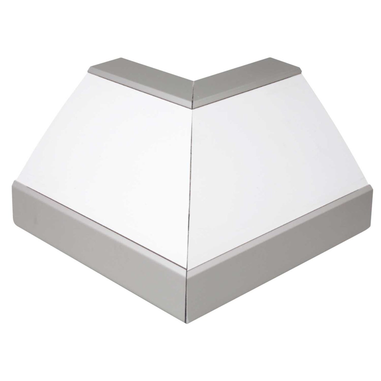External Angle for Bench Trunking Satin Anodised Aluminium / White (Sold in 1's)