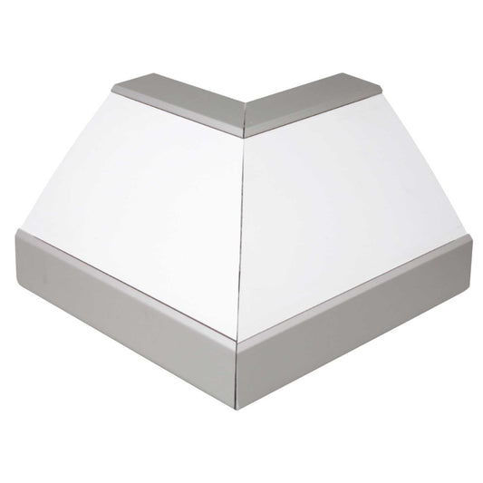 External Angle for Bench Trunking Satin Anodised Aluminium / White (Sold in 1's)
