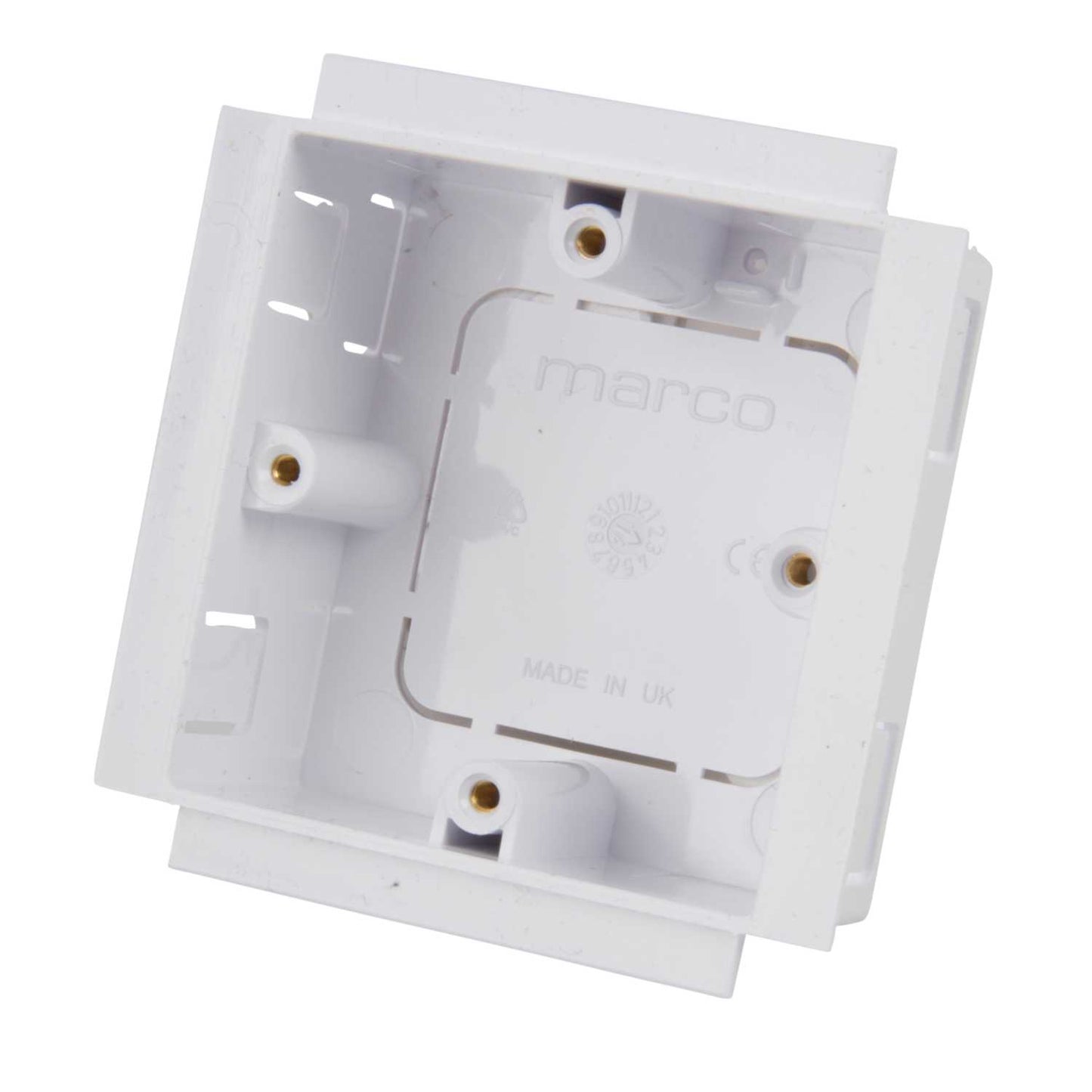 25mm 1 Gang Socket Box for Power Posts White (Sold in 1's)