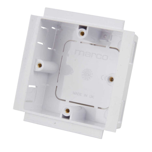 25mm 1 Gang Socket Box for Power Posts White (Sold in 1's)