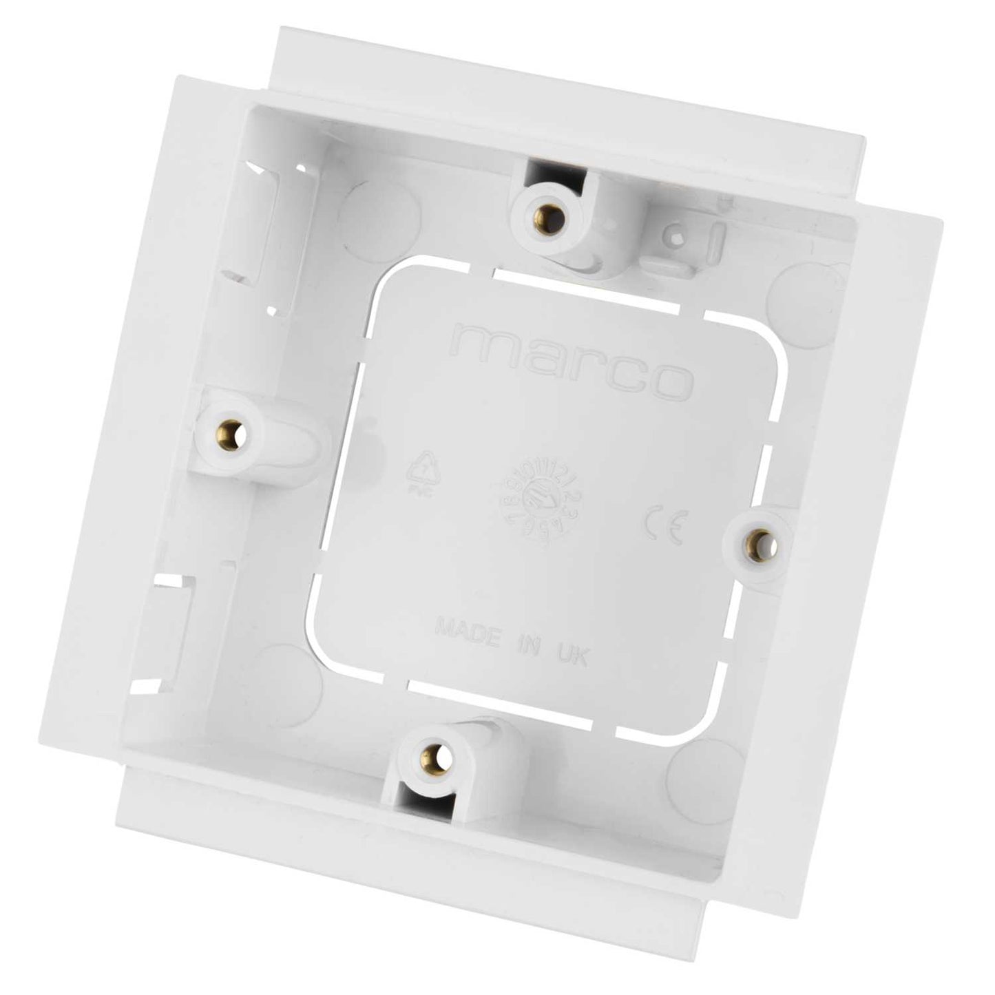 35mm 1 Gang Socket Box for Power Posts White (Sold in 1's)