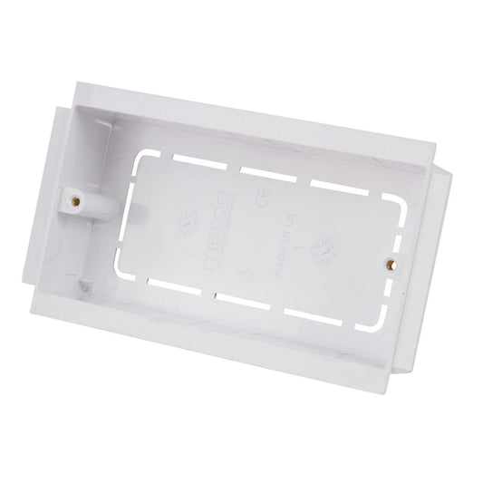 35mm 2 Gang Socket Box for Bench Trunking White (Sold in 1's)