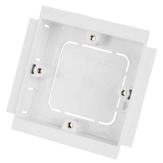25mm 1 Gang Socket Box 4 Lugs White (Sold in 1's)