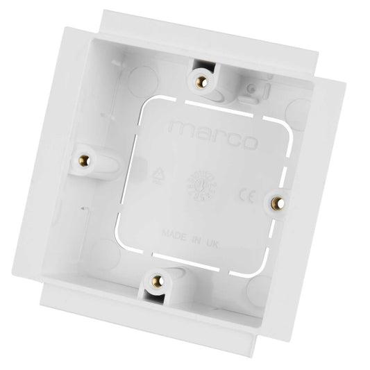 35mm 1 Gang Socket Box 4 Lugs White (Sold in 1's)
