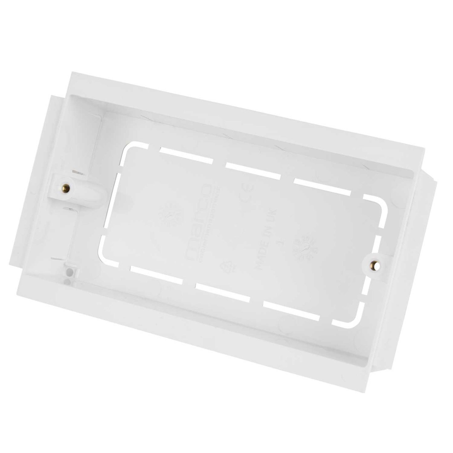 2 Gang Socket Box White (Sold in 1's)