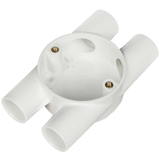20mm PVC Conduit H Box White (Sold in 1's)