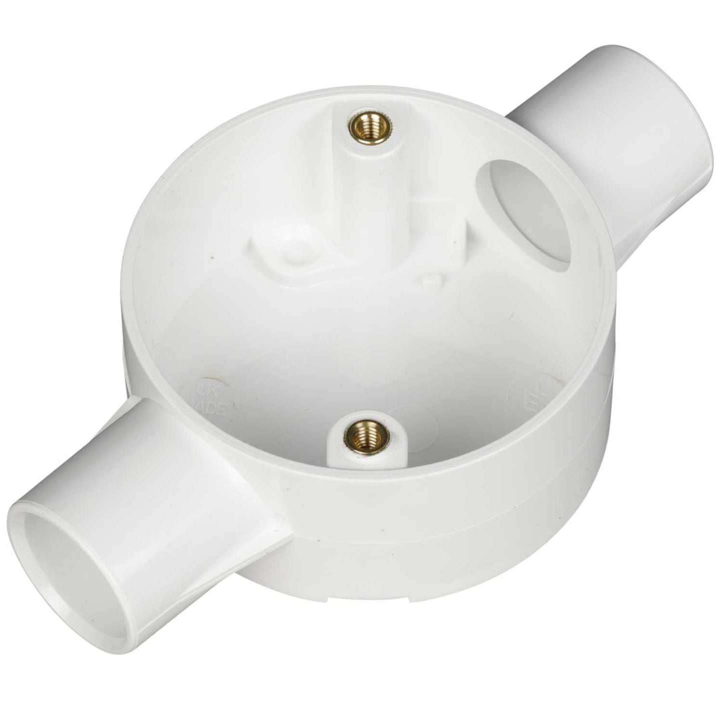 20mm PVC Conduit Through Box White (Sold in 1's)