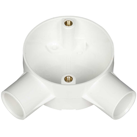 20mm PVC Conduit Angle Box White (Sold in 1's)