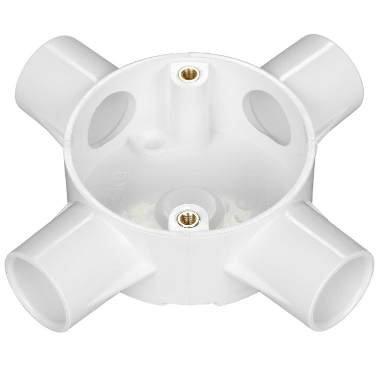 20mm PVC Conduit 4 Way Box White (Sold in 1's)