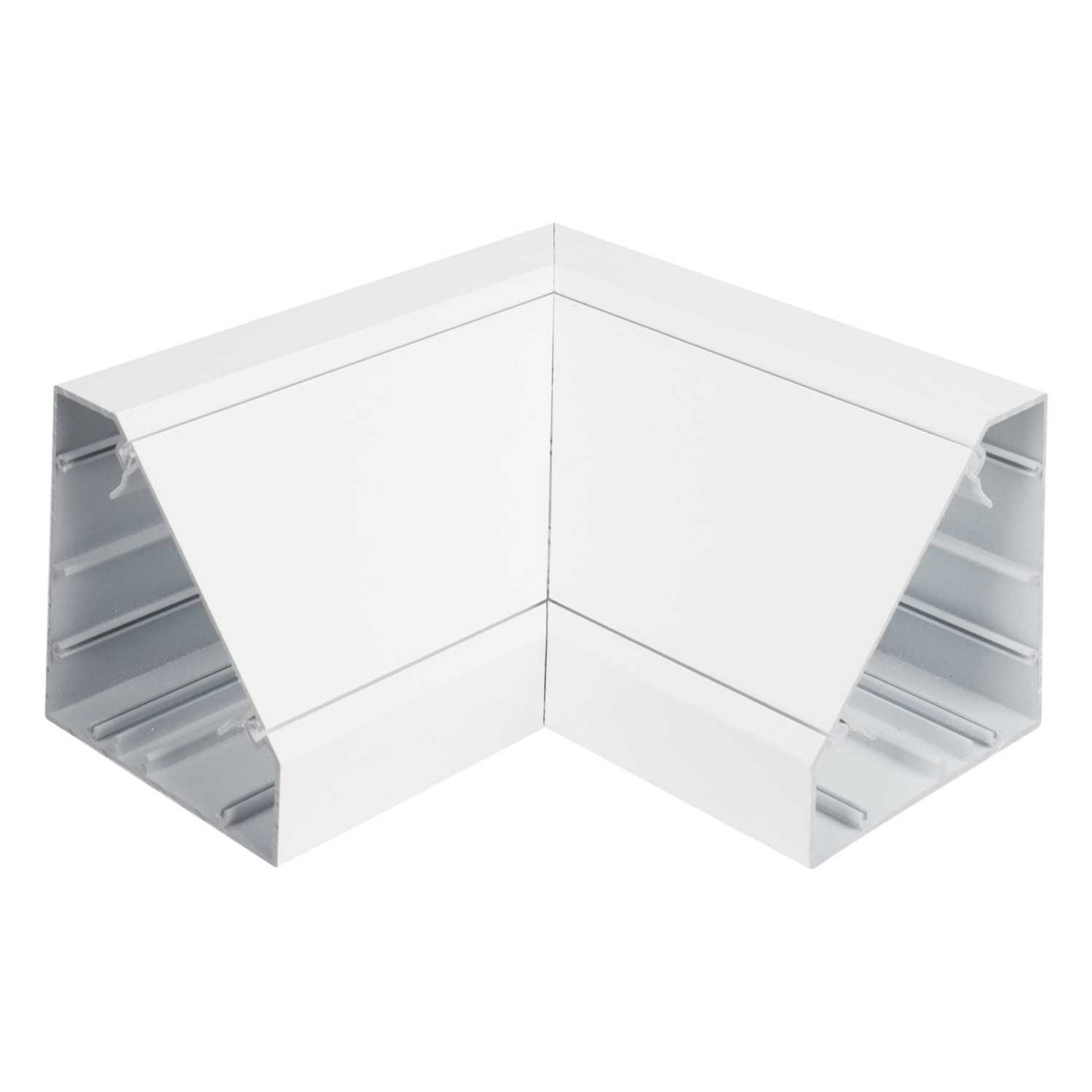 105mm x 105mm Internal Bend Aluminium White (Sold in 1's)