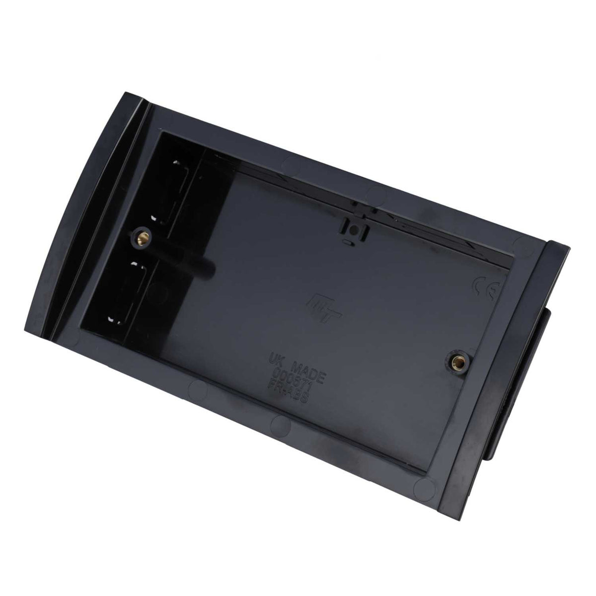 2 Gang 30mm Outlet Box Black for Odyssey Trunking (Sold in 1's)