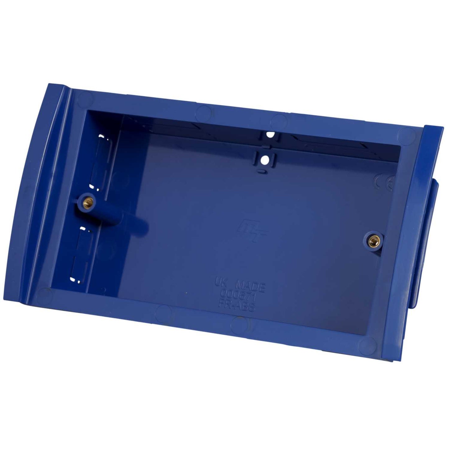 2 Gang 30mm Outlet Box Blue for Odyssey Trunking (Sold in 1's)