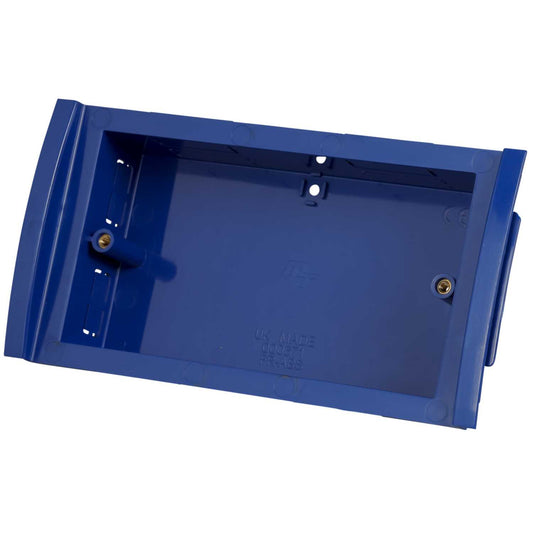 2 Gang 30mm Outlet Box Blue for Odyssey Trunking (Sold in 1's)