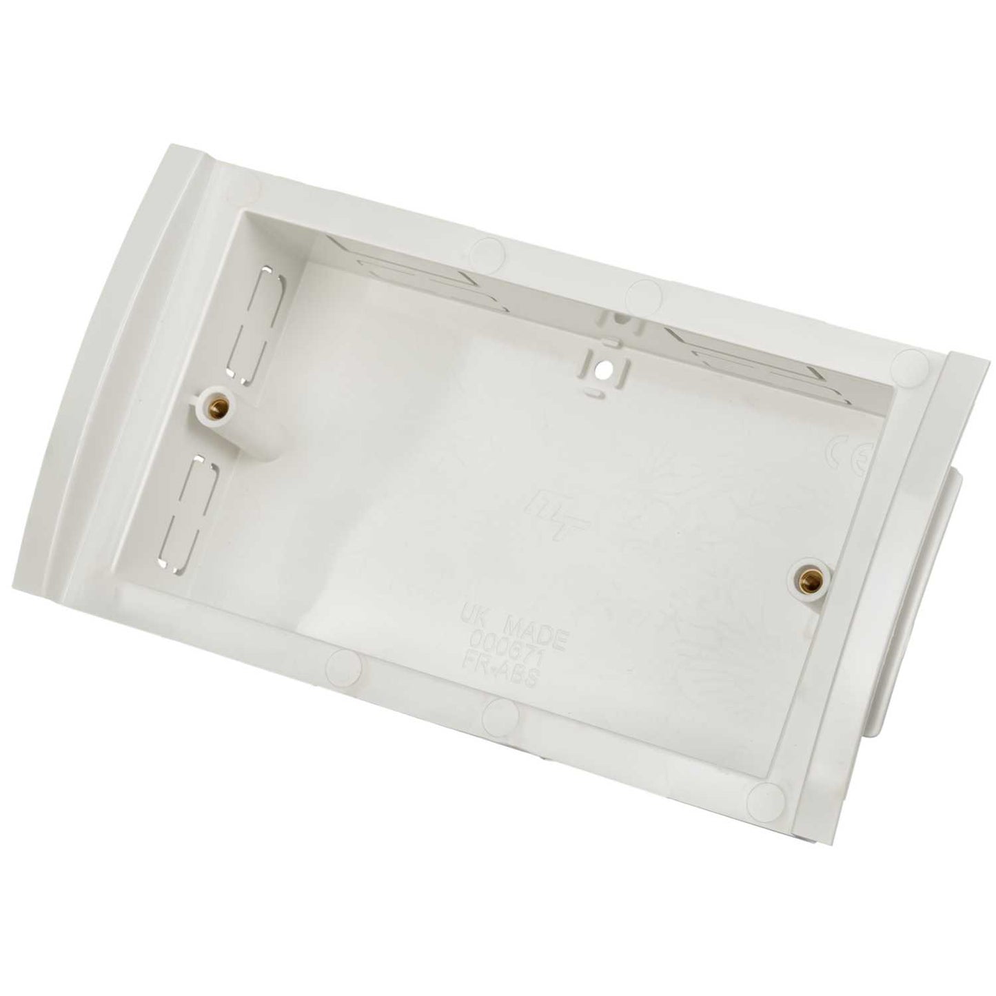 2 Gang 30mm Outlet Box White for Odyssey Trunking (Sold in 1's)
