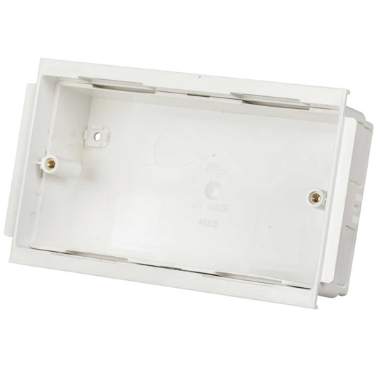 2 Gang 32 - 40mm Adjustable Box White for Odyssey Trunking (Sold in 1's)