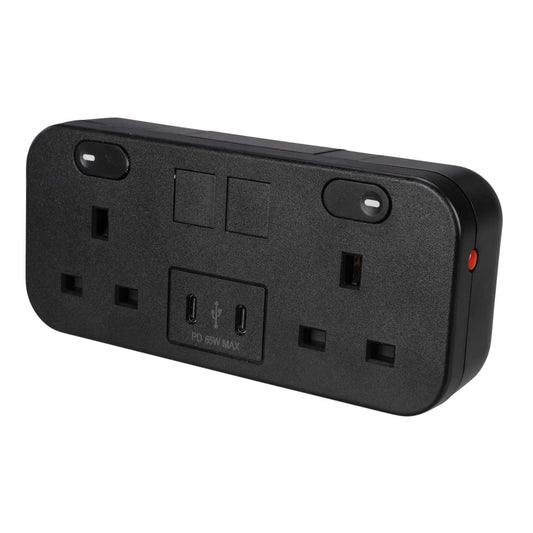 Marshall Tufflex Desktop Module 2 x Power Sockets / 1 x USB-C / 1 x USB-A and 2 x 65W USBs Black