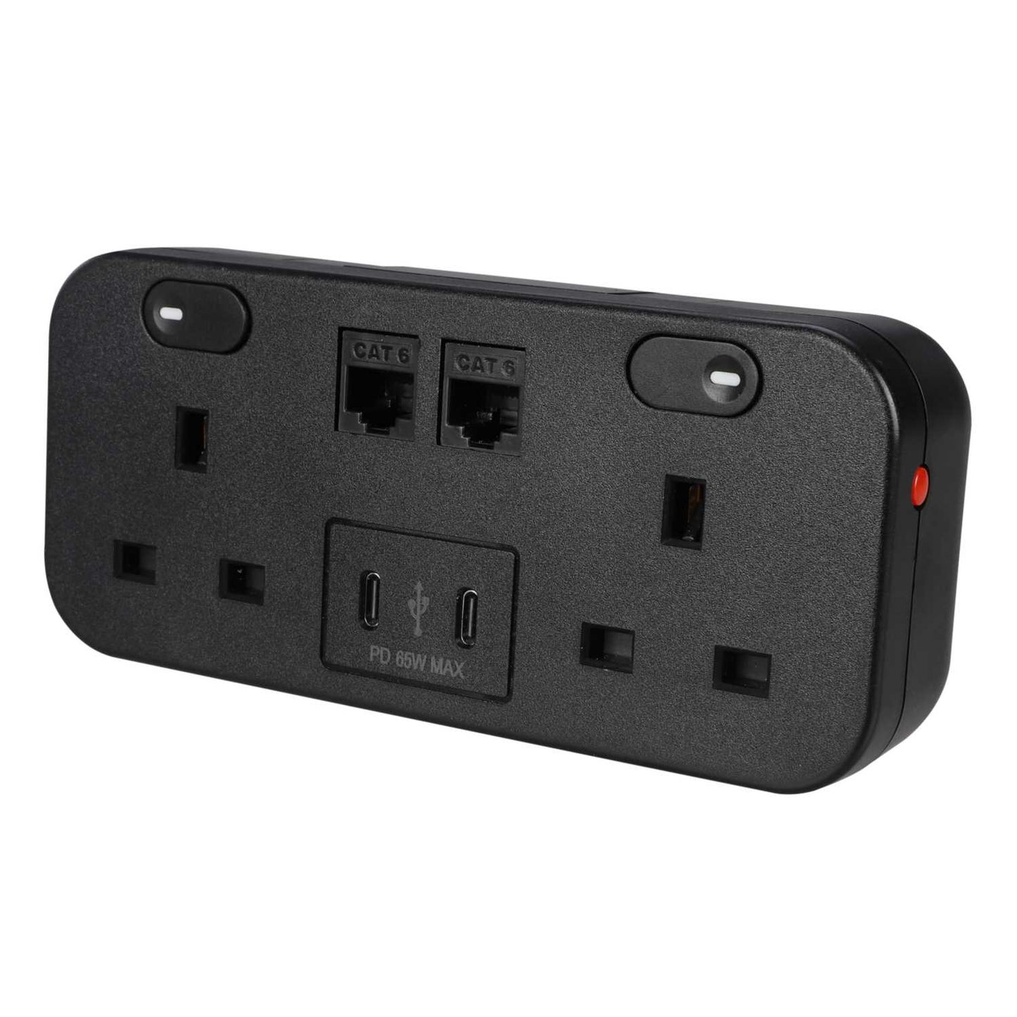 Marshall Tufflex Desktop Module 2 x Power Sockets / 2 x 65W USB-C and 2 x Cat6 Ports Black