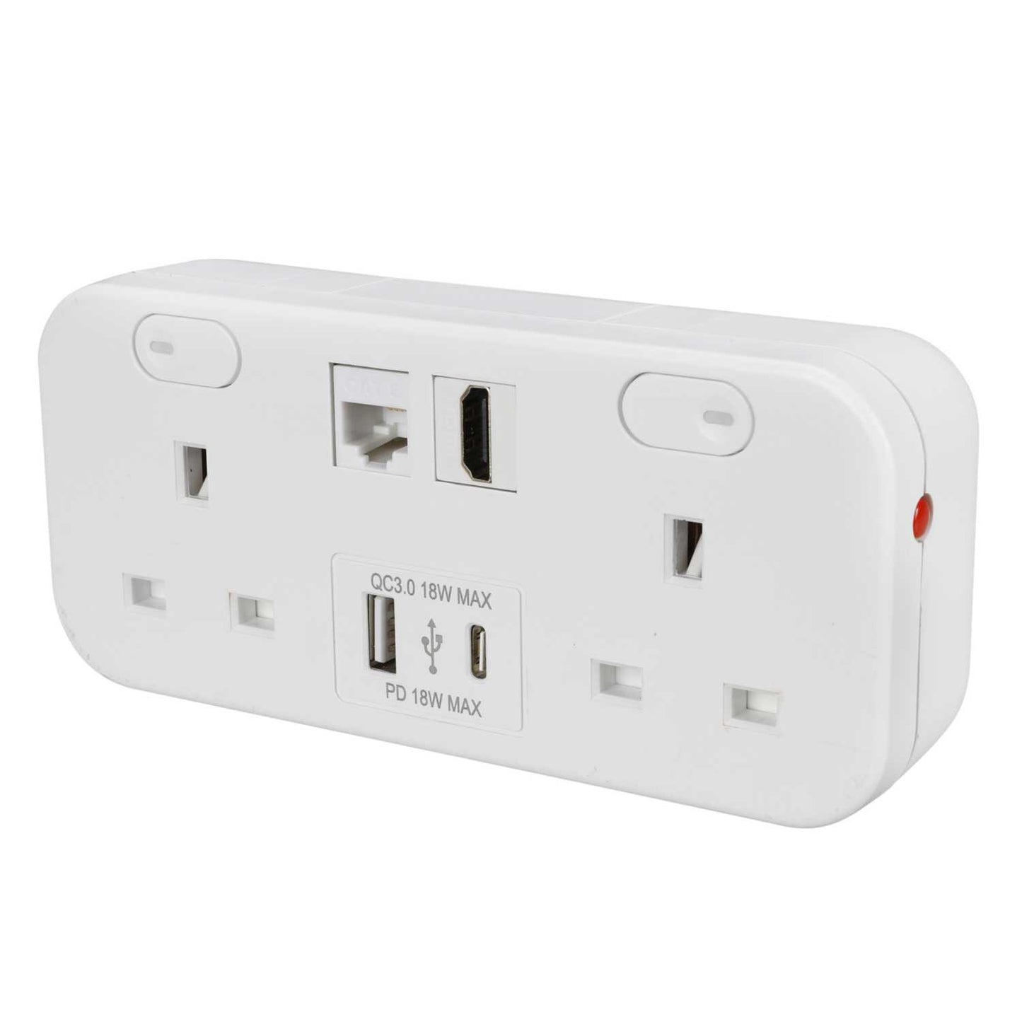 Marshall Tufflex Desktop Module 2 x Power Sockets / 2 x USB / 1 x Cat6 and 1 x Hdmi Port White