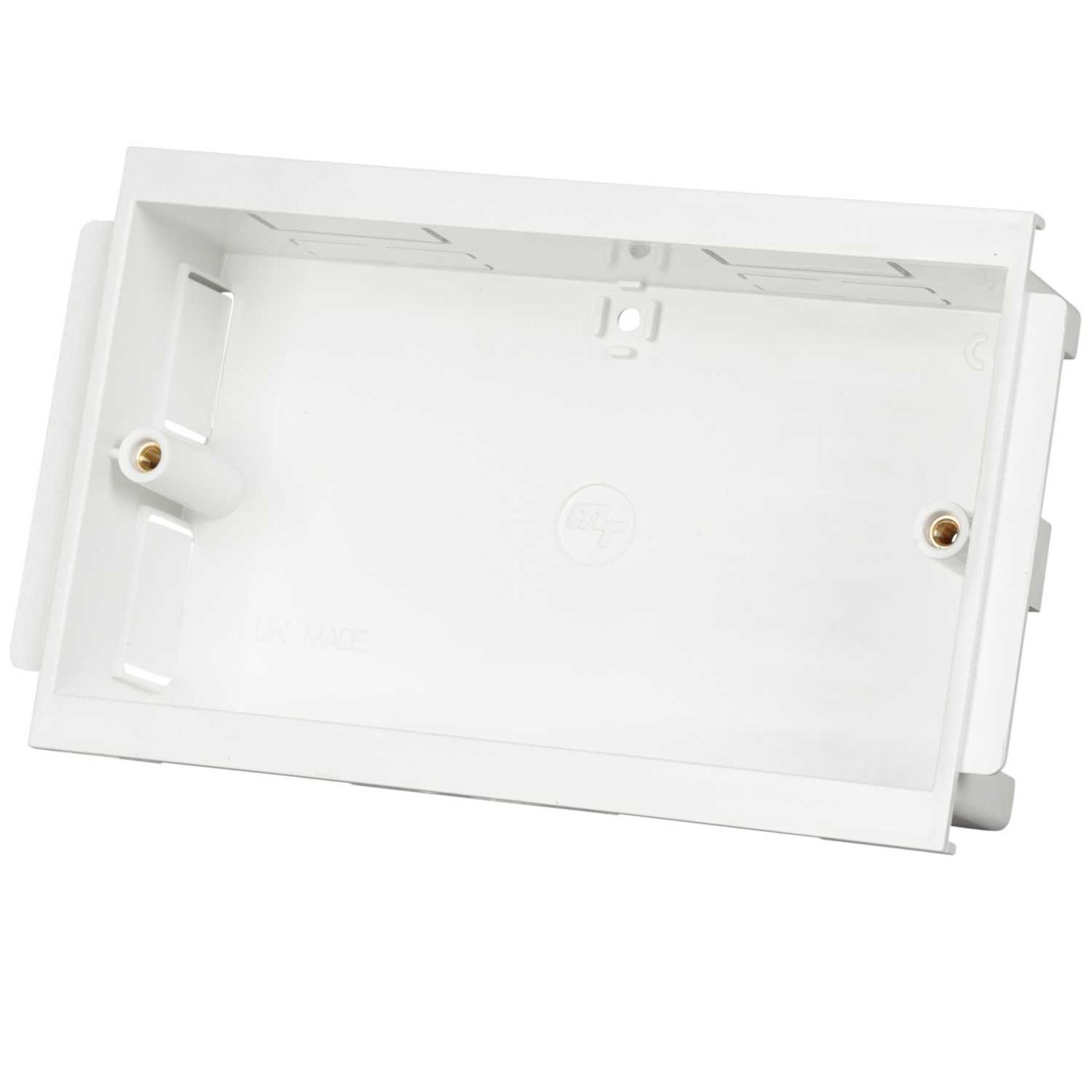 2 Gang 30mm Mounting Box White (Sold in 1's)