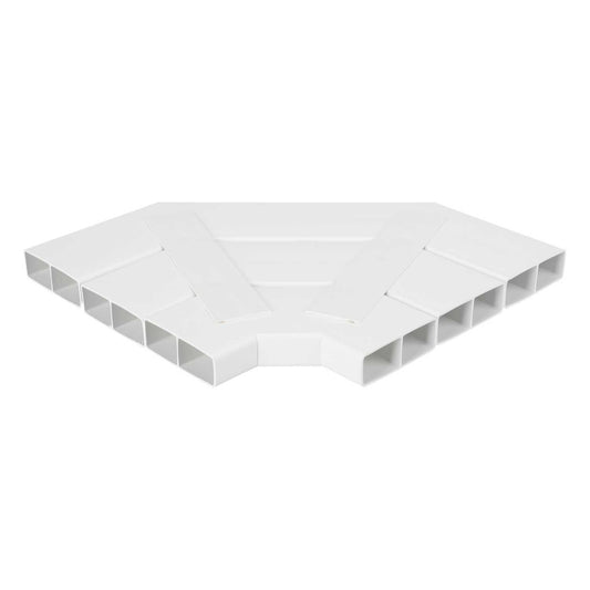 Marshall Tufflex 90° PVC Flat bend for In Screed Flooring Trunking
