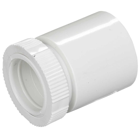 Male Adaptor with Lockring White (Sold in 1's)