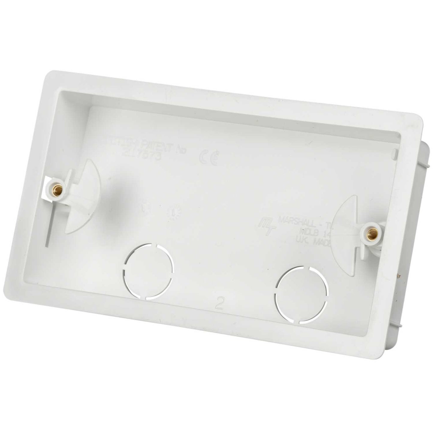 2 Gang Dry Lining Box 25mm White (Sold in 1's)
