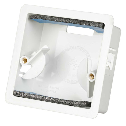 1 Gang 34mm Fire Rated Dry Lining Box White (Sold in 1's)