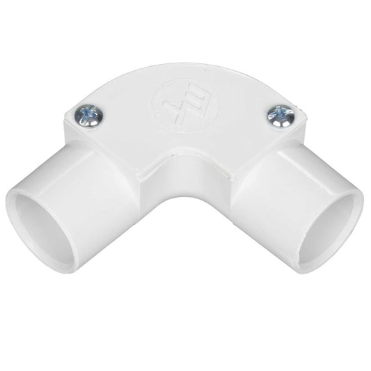 20mm PVC Conduit Inspection Elbow White (Sold in 1's)