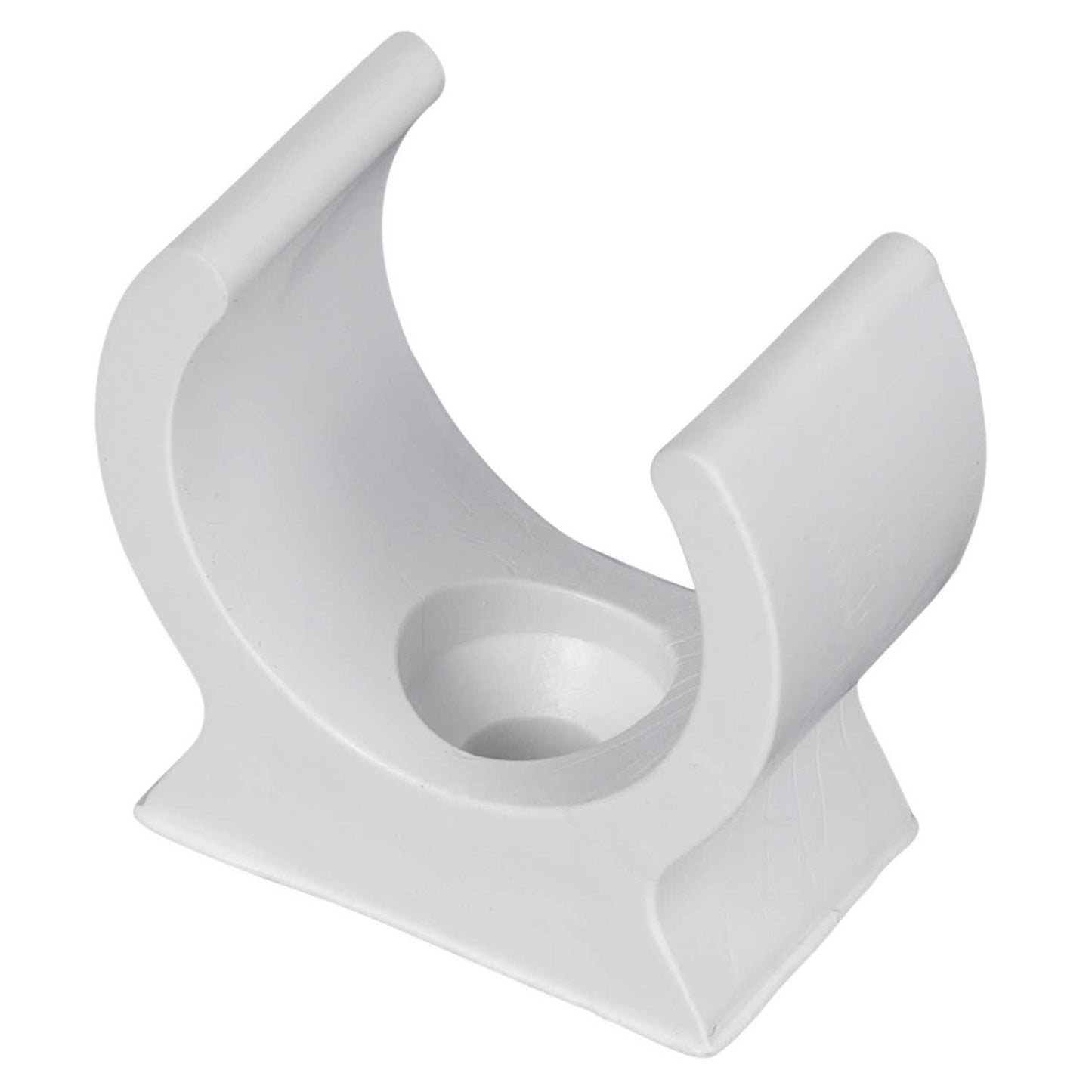 25mm PVC Round Conduit Clip White (Sold in 10's)