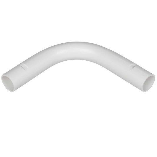 25mm PVC Plain Bend White (Sold in 1's)