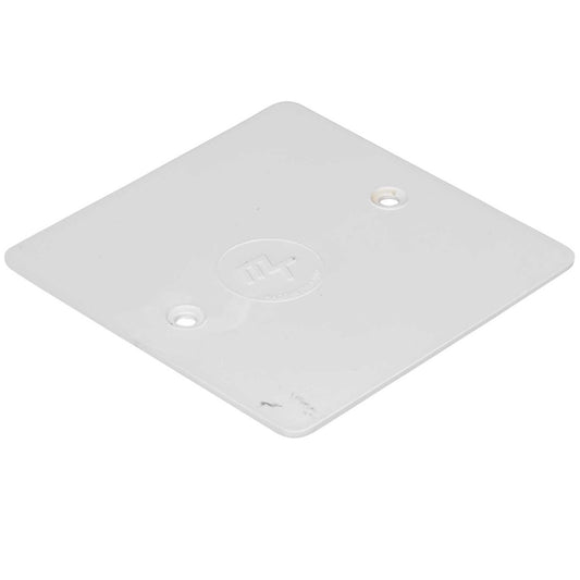 1 Gang Flat Cover Plate White (Sold in 1's)