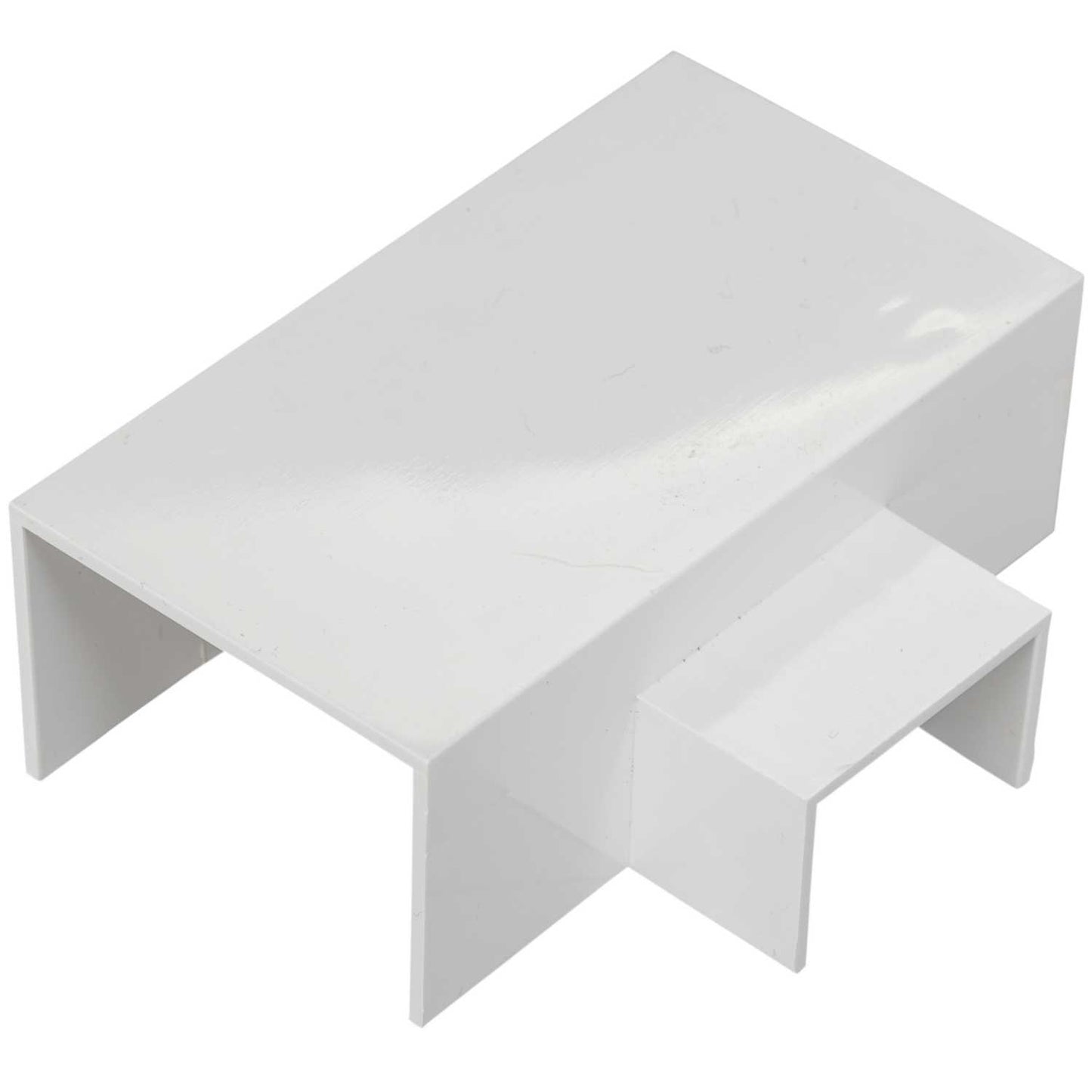 38mm x 25mm x 38mm Mini Trunking Unequal Tee White (Sold in 1's)