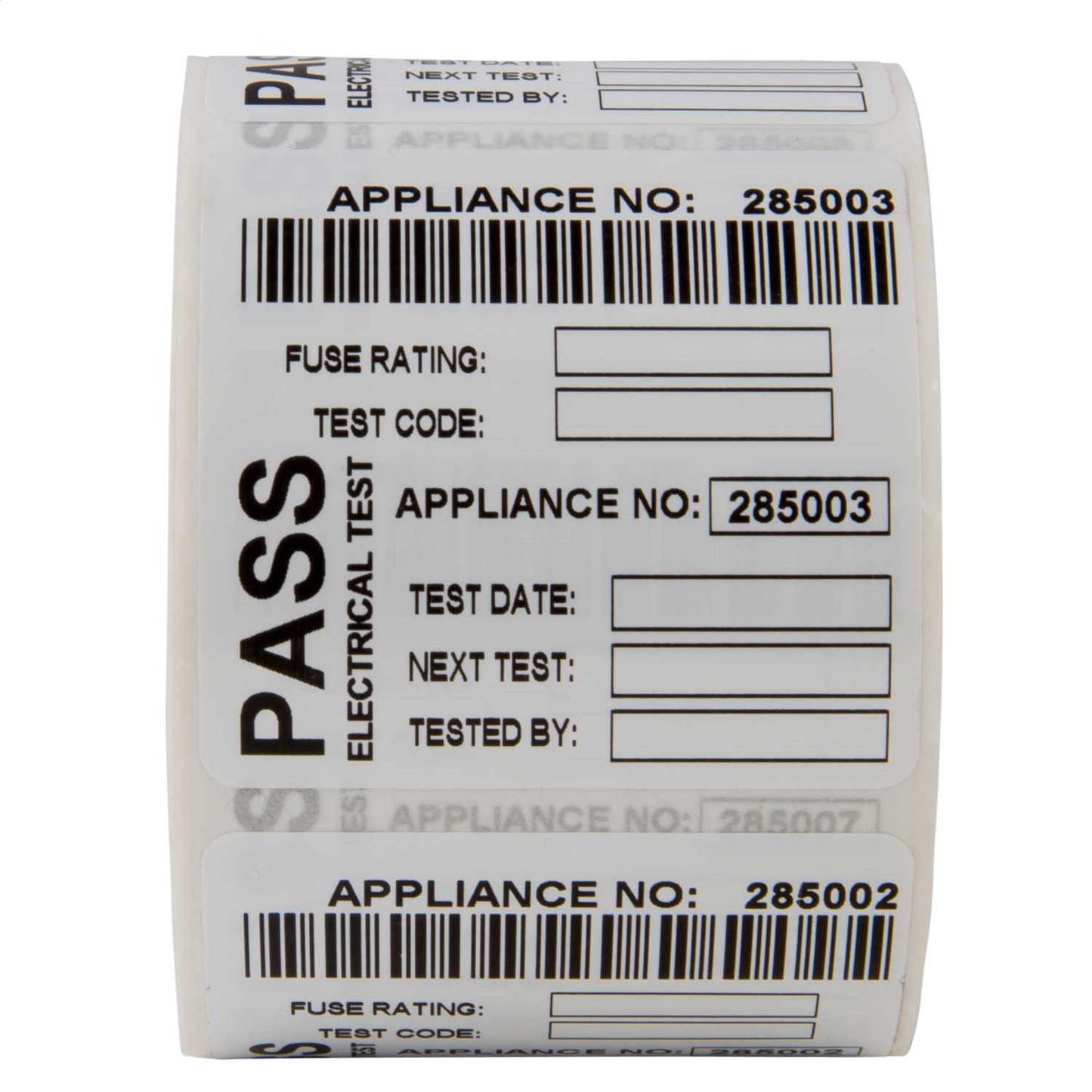 Martindale Combined Pass and Barcode Labels for PAT Testing (Roll of 500)