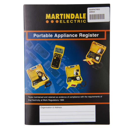 Martindale PAT Testing Register