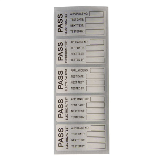 Martindale POLY1 Pass Labels for Portable Appliance Testing (Roll of 500)