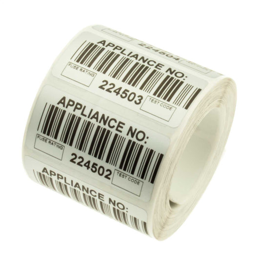 Martindale Barcode Labels for PAT Testing (Roll of 500)