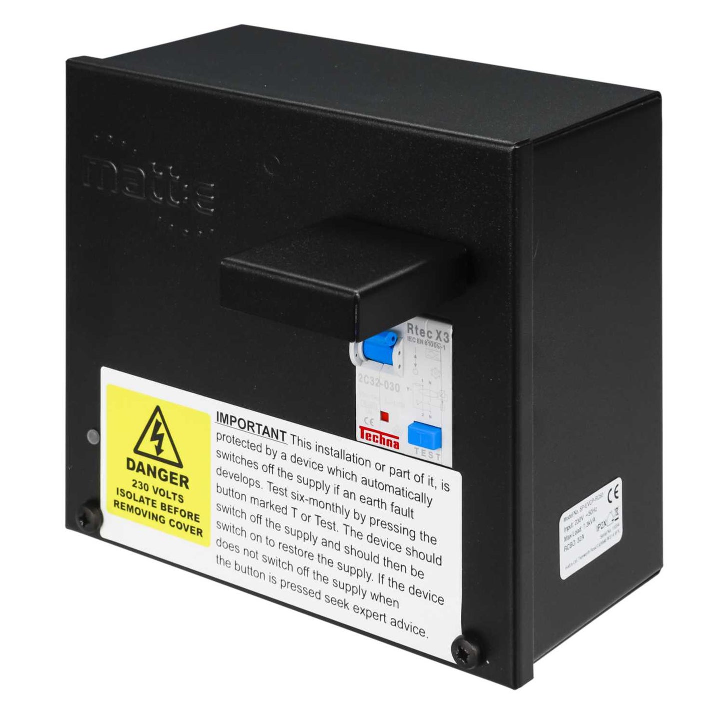 Matt:e Single Phase Voltage Monitoring and Protection Unit with Current Limiting