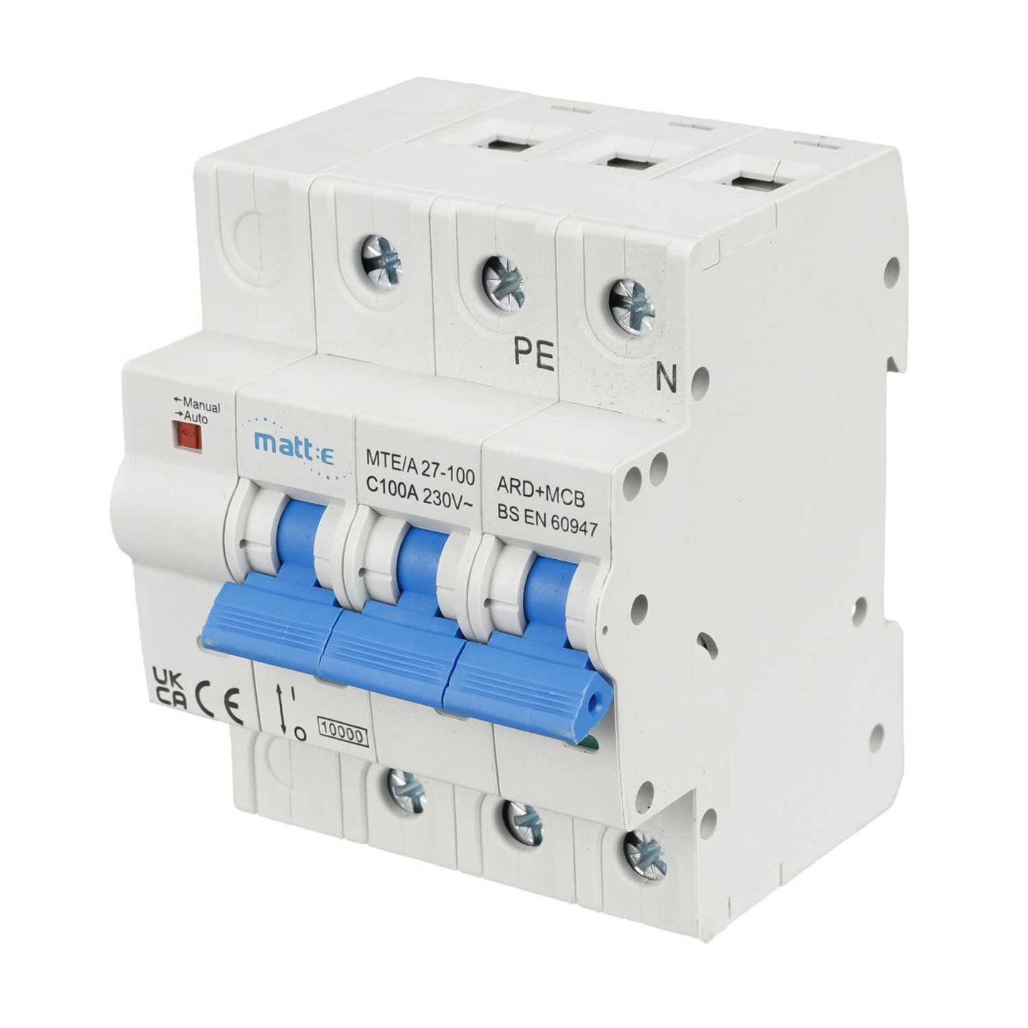 Matt:e Single Phase Auto Reset PEN Fault Protection with 100A MCB