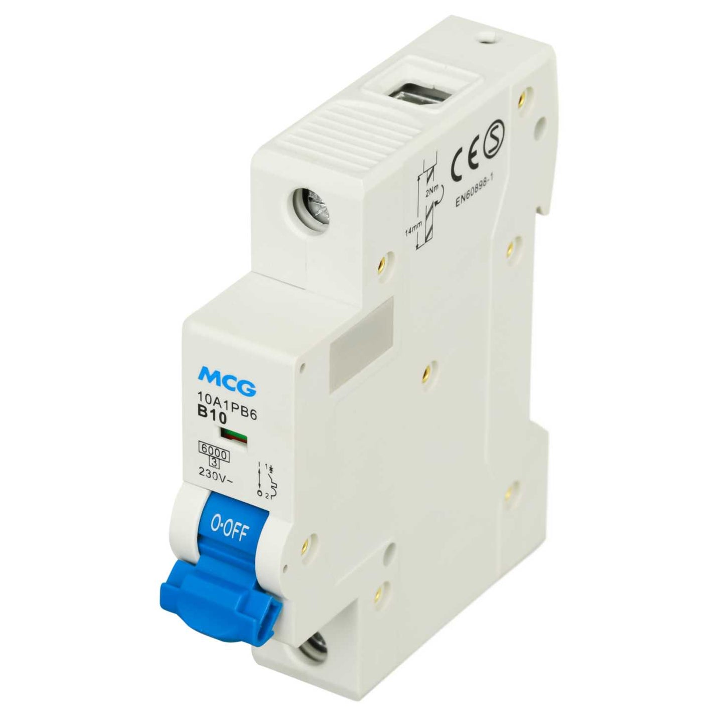 MCG 10A Single Pole 6kA B Curve MCB