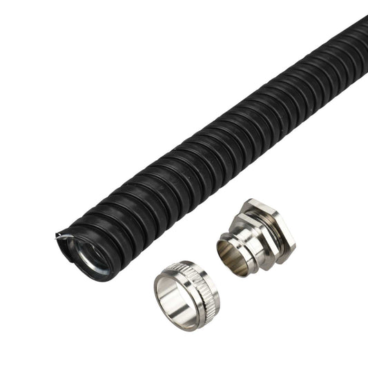 MCG 25mm Galvanised Steel PVC Conduit Contractor Pack (10m Reel and 10 Fixed Glands)
