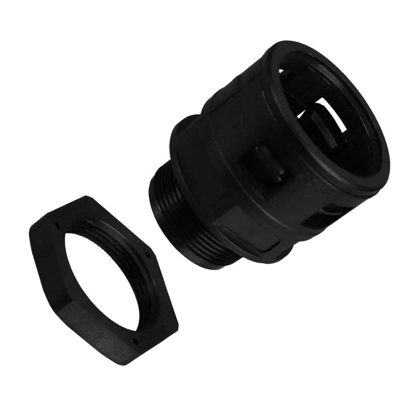 MCG 32mm Glands for Polypropylene Conduit in Black complete with Locknut