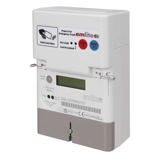 MCG 100A Single Phase Prepayment Contactless Card MID kWh Meter with an LCD Display