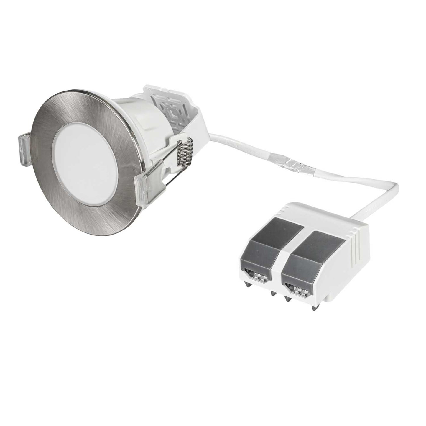 Megaman Tego Slim 5.5W LED Fire Rated Downlight Brushed Nickel 2800K (Pack of 10)