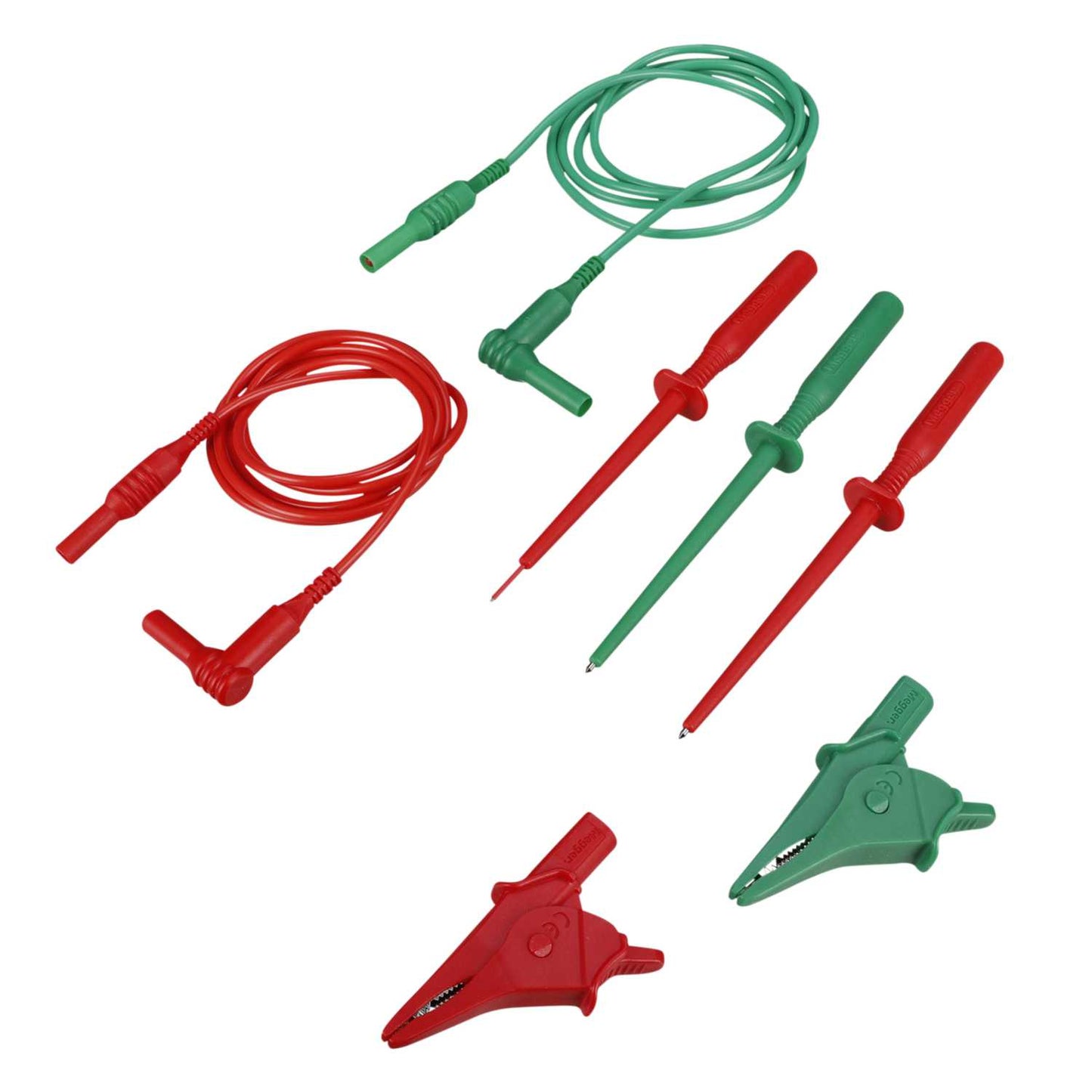 Megger 2 Wire Unfused Test Lead Set with Long Reach Probes and Crocodile Clips