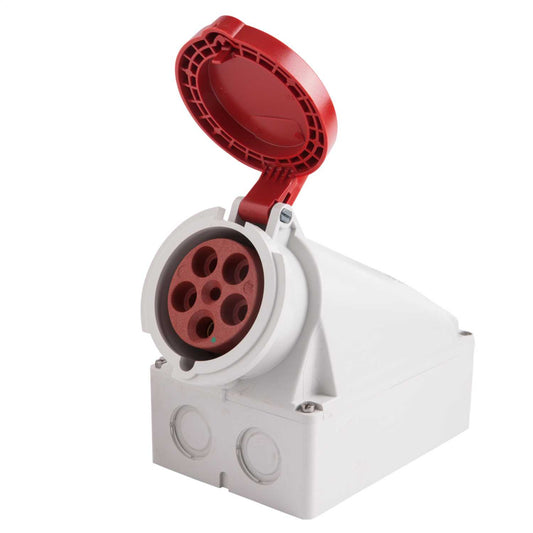Mennekes 63A 3P+N+E 415V Wall Mounted Socket IP44
