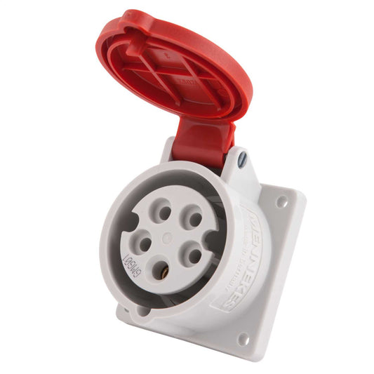Mennekes 16A 3P+N+E 415V Panel Mounted Socket IP44