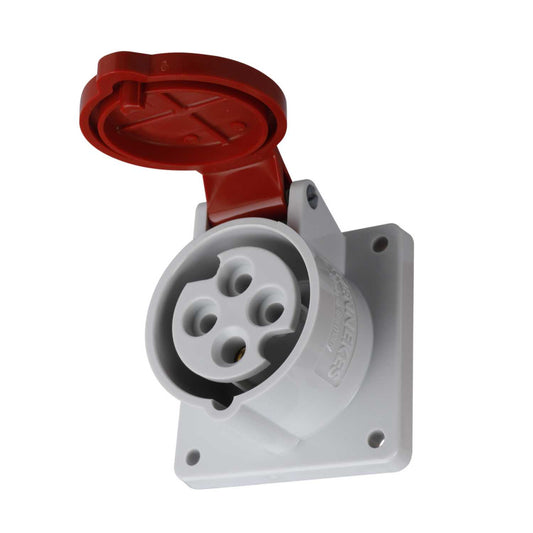 Mennekes 16A 3P+E 415V Panel Mounted Socket IP44